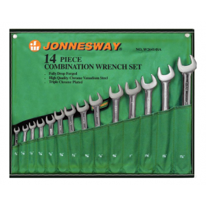 Набор ключей гаечных комбинированных дюймовых Jonnesway W26414S в сумке 3/8" 1-1/4", 14 предметов