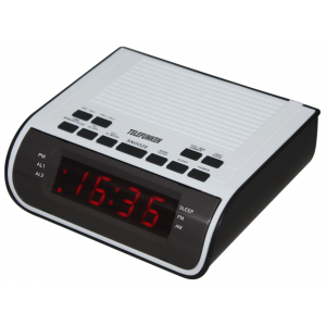 Радио-часы Telefunken TF-1591 Черный белый с красным