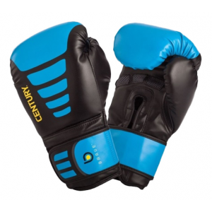 Боксерские перчатки Century Brave черные/голубые, 14 унций