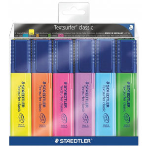 Текстовыделители "Textsurfer Classic", 6 цветов STAEDTLER