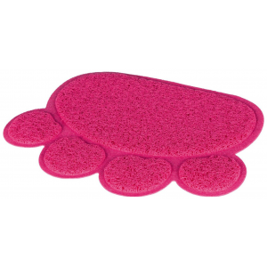 Коврик для кошачьего туалета TRIXIE Лапы ПВХ розовый