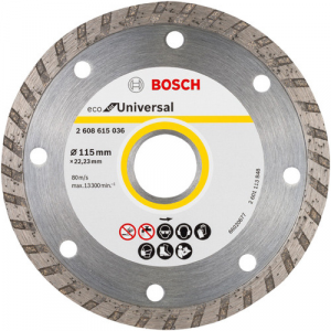 Диск отрезной алмазный Bosch ECO Universal Turbo 115 мм 2608615036