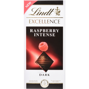 Шоколад Lindt Excellence Темный с кусочками малины