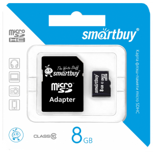Карта памяти SmartBuy Micro SDHC SB8GBSDCL10-01 8GB