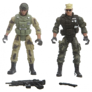 Игровой набор "Два солдата с оружием" Shantou
