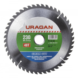 Пильный диск URAGAN Чистый рез по дереву 36802-230-30-48 230х30 мм