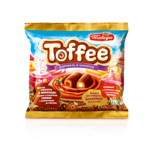 Мягкая карамель Победа Вкуса Toffee в шоколаде 2 вида