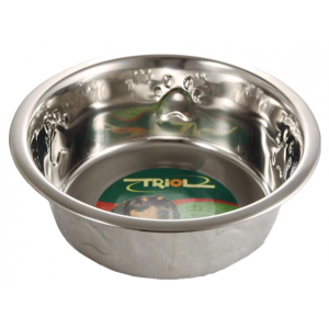 Одинарная миска для собак TRIOL сталь серебристый