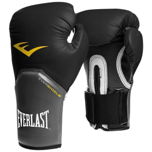 Боксерские перчатки Everlast Pro Style Elite черные/голубые, 14 унций