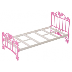 Мебель для кукол Огонек Кроватка розовая