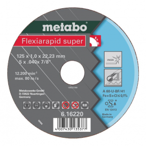 Круг отрезной flexrapid s (230x22.2 для стали) metabo