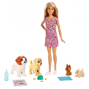 Кукла Mattel Барби - Блондинка с домашними питомцами