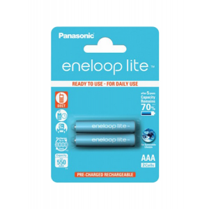 Аккумуляторная батареи ААА (Panasonic Eneloop Lite) (550 mAh) (BK-4LCCE/2BE)
