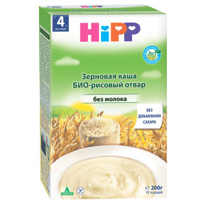 Каша HiPP безмолочная рисовая (с 4 месяцев)