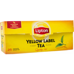 Чай черный Lipton yellow label tea в пакетиках