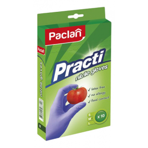 Перчатки для уборки Paclan Нитриловые 10 шт. р. M