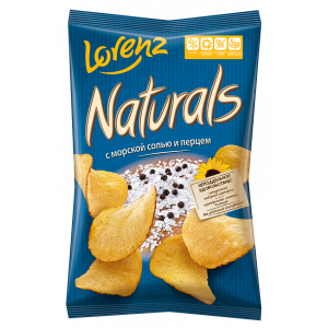 Картофельные чипсы Lorenz naturals с морской солью и перцем 100 г