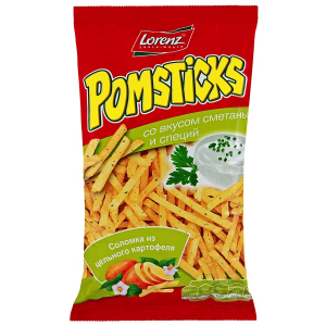 Чипсы Lorenz pomsticks картофельные со вкусом сметаны и специй соломка 100 г