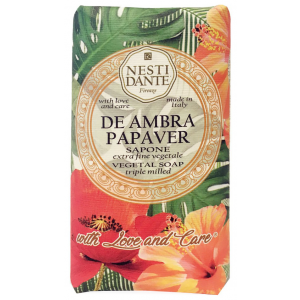 Косметическое мыло Nesti Dante De Ambra Papaver Vegetal Soap 250 г