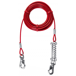 Поводок для собак TRIXIE Tie Out Cable 8 м красный