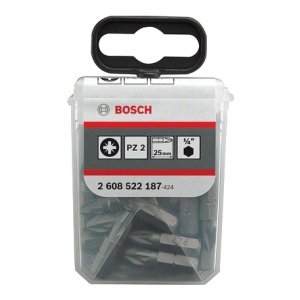 Набор бит Bosch 2608522187 Набо насадок-бит Eхtra-Hart 25мм PZ 2