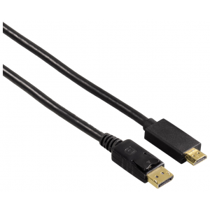 Кабель DisplayPort (m) HDMI (m) 1.8м, 3зв (Hama H-54594), переходник