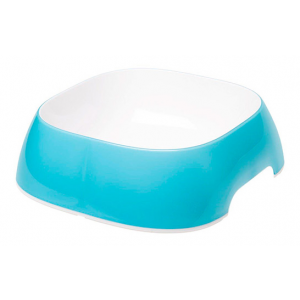 Одинарная миска для собак Ferplast пластик голубой белый