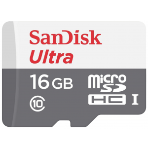 Карта памяти SanDisk Micro SDHC Ultra SDSQUNS-016G-GN3MN 16GB