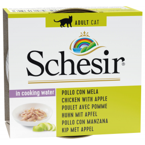 Консервы для кошек "Schesir" с цыпленком и яблоком