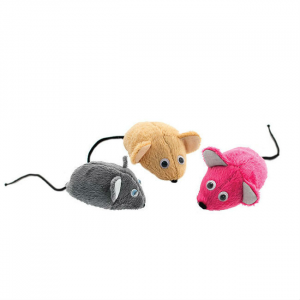 Мягкая игрушка для кошек Дарэлл Мышка меховая, искусственный мех, в ассортименте, 9 см