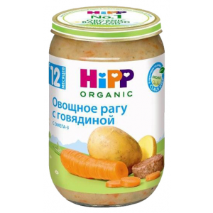 Пюре HiPP Овощное рагу с говядиной (с 12 месяцев)