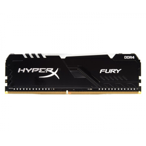 Модуль памяти DIMM 8Gb DDR4 PC24000 3000MHz Kingston HyperX Fury RGB Black Series XMP HX430C15FB3A/8