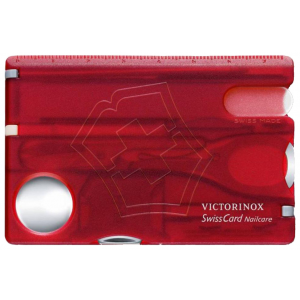Швейцарская карточка victorinox swisscard nailcare 0.7240.t красная