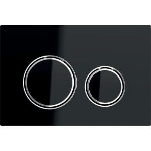 Кнопка смыва Geberit Sigma 21 стекло, черная/хром (115.884.SJ.1)