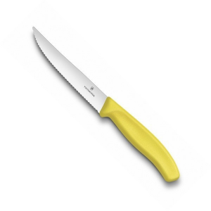 Нож для стейка и пиццы Victorinox "SwissClassic. Gourmet", цвет: желтый, длина лезвия 12 см 6.7936.12L8