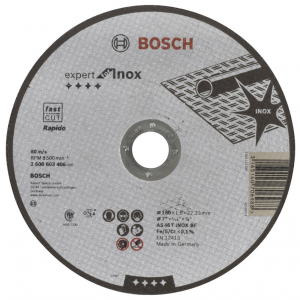 Диск отрезной абразивный Bosch INOX 180x1,6 мм , прям 2608603406