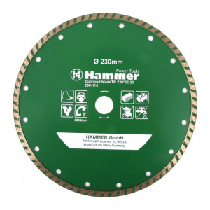 Диск отрезной алмазный Hammer Flex 206-115 DB TB 230x22мм турбо