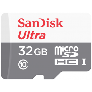 Карта памяти microSDHC UHS-I SANDISK Ultra 80 32 ГБ 80 МБ/с 533X Class 10 SDSQUNS-032G-GN3MN