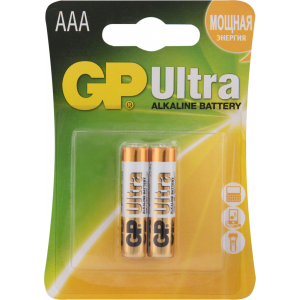 Батарейка GP Batteries Ultra Alkaline AAA 24AUP-2CR2 20/160 2 шт