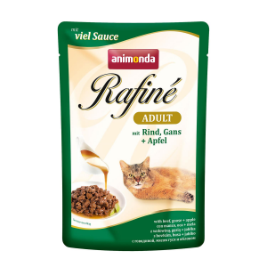 Влажный корм для кошек Animonda Rafine Soupe Adult, говядина, мясо гуся и яблоко, 100г