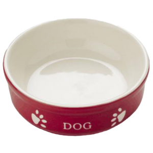 Одинарная миска для собак Nobby керамика красный