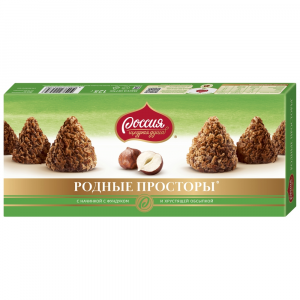 Набор Россия-щедрая душа родные просторы шоколадных конфет фундук 125 г