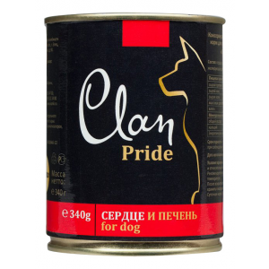 Clan Pride консервы для собак (с говяжьим сердцем и печенью)