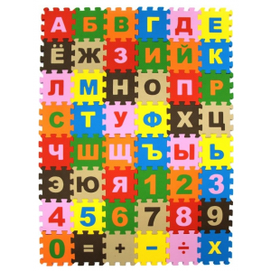 Коврик-пазл Eco-cover Буквы и цифры