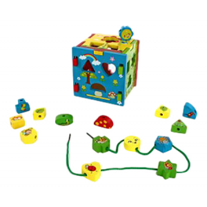 Развивающая игрушка-сортер MAPACHA Радужный кубик