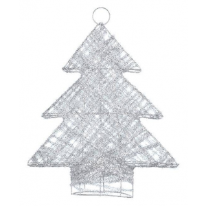 Новогоднее объемное украшение "Серебристая елочка", 34 см Snowmen