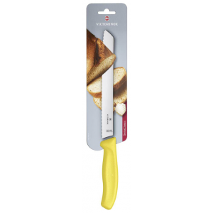 Нож для хлеба Victorinox "SwissClassic", цвет: желтый, длина лезвия 21 см 6.8636.21L8B