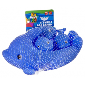 Набор игрушек для купания Bondibon Дельфин с дельфинчиками 4 штуки ВВ2753