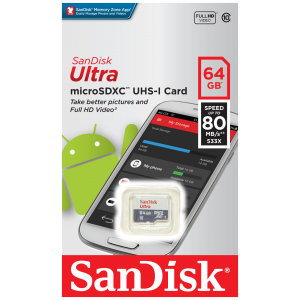 Карта памяти SanDisk Micro SDXC SDSQUNS-064G-GN3MN 64GB