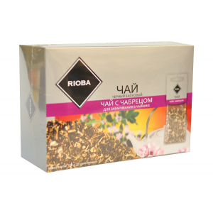 Чай черный Rioba байховый крупнолистовой с чабрецом в пакетиках